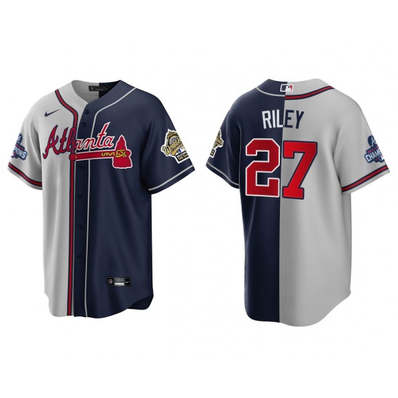 Austin Riley Atlanta Braves 1995 Throwback to the 2021 Champions Split Jersey