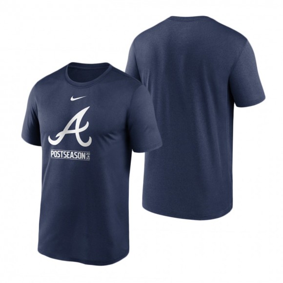 Atlanta Braves Navy 2020 Postseason Authentic Collection Legend T-Shirt