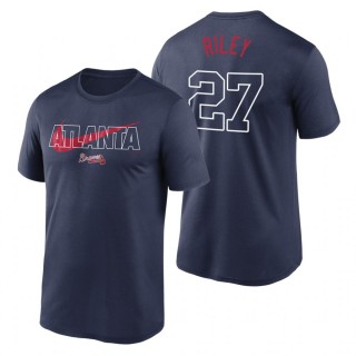 Atlanta Braves Austin Riley Navy City Swoosh Legend Performance T-Shirt