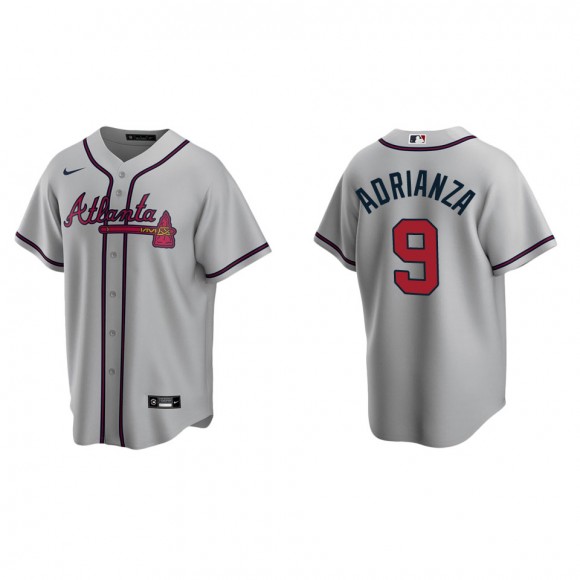 Ehire Adrianza Braves Gray Replica Road Jersey