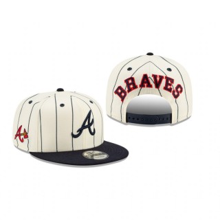 Atlanta Braves White Pinstripe 9FIFTY Snapback Hat