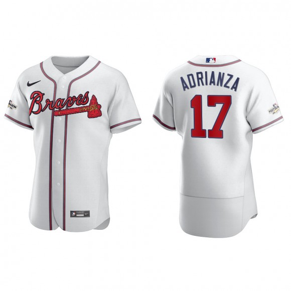 Ehire Adrianza Atlanta Braves White 2022 Postseason Authentic Jersey