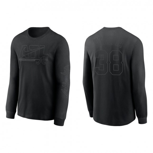 Guillermo Heredia Atlanta Braves Local Pitch Black Long Sleeve T-Shirt