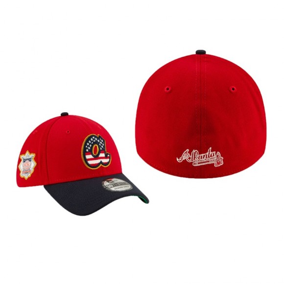 Men's 2019 Stars & Stripes Braves Red 39THIRTY Flex Hat