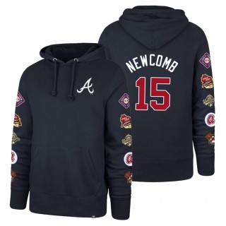 Atlanta Braves Sean Newcomb Navy Trophy Case Headline Hoodie Men's