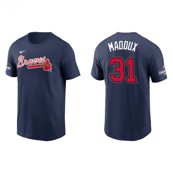 Men's Atlanta Braves Greg Maddux Navy 2022 Gold Program T-Shirt