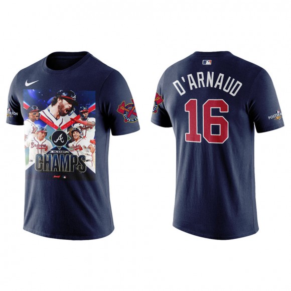 Travis d'Arnaud Atlanta Braves Navy 2022 NL East Division Champions T-Shirt