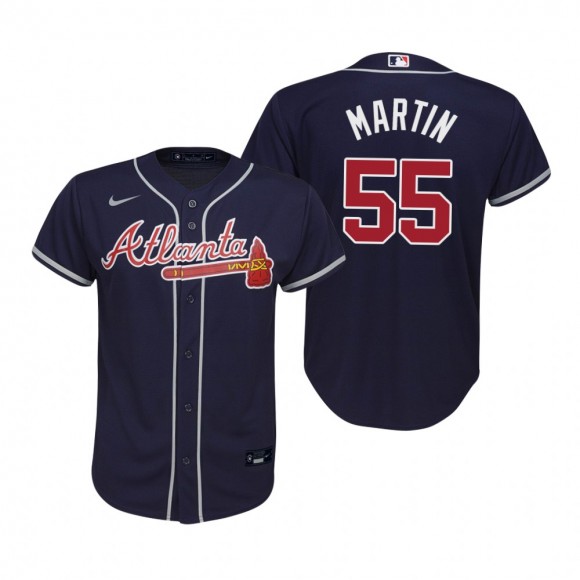 Youth Atlanta Braves Chris Martin Nike Navy Replica Alternate Jersey